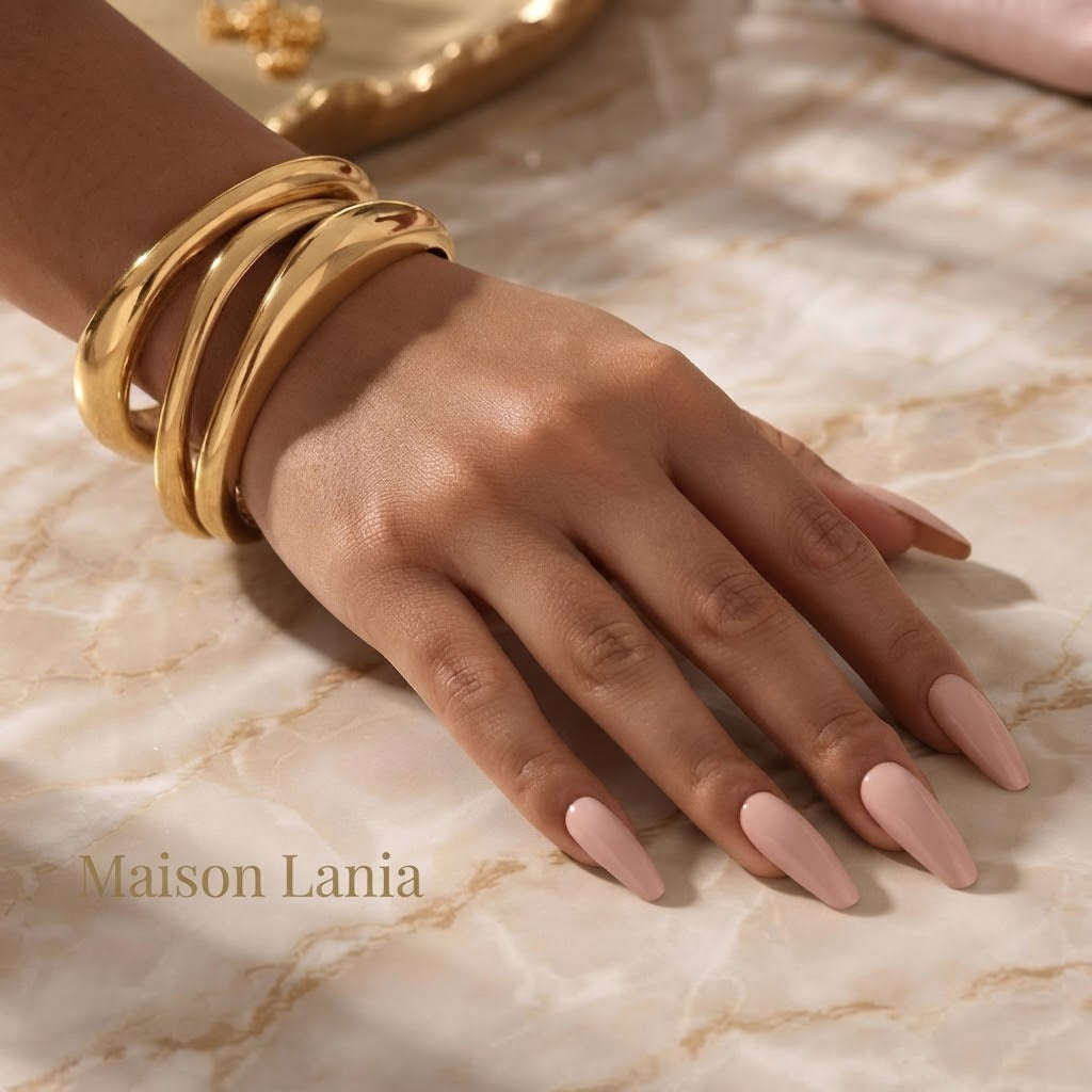 Trio de bracelets chunky water drop - Maison Lania