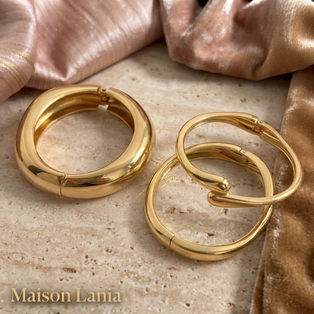 Trio de bracelets chunky water drop - Maison Lania
