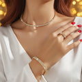 Set assorti collier ras-de-cou et bracelet strass - Maison Lania
